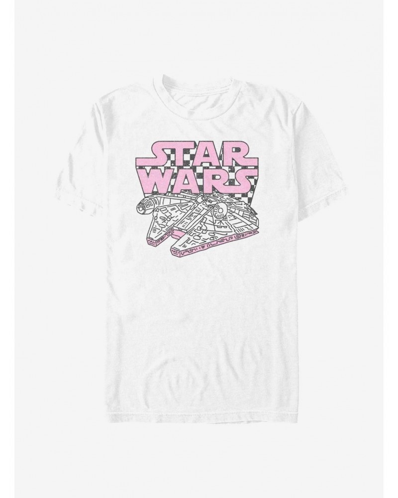 Star Wars Checker Falcon 2 T-Shirt $5.59 T-Shirts