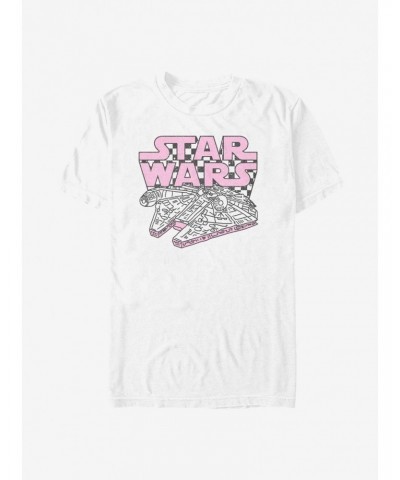 Star Wars Checker Falcon 2 T-Shirt $5.59 T-Shirts