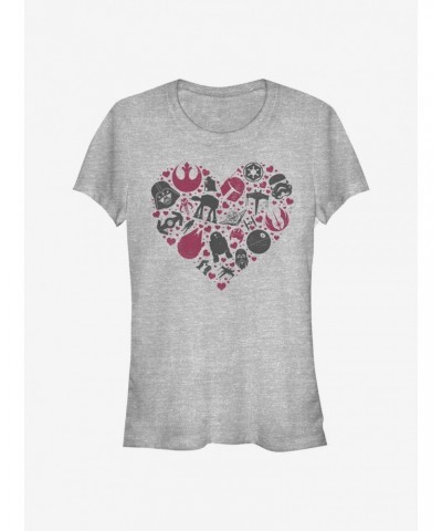 Star Wars Heart Icons Girls T-Shirt $5.99 T-Shirts