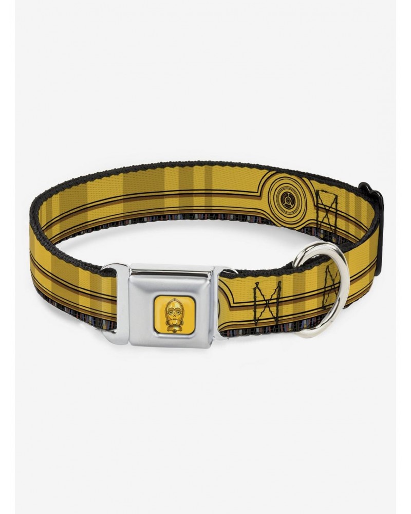 Star Wars C3PO Wires Bounding Seatbelt Buckle Dog Collar $8.96 Pet Collars