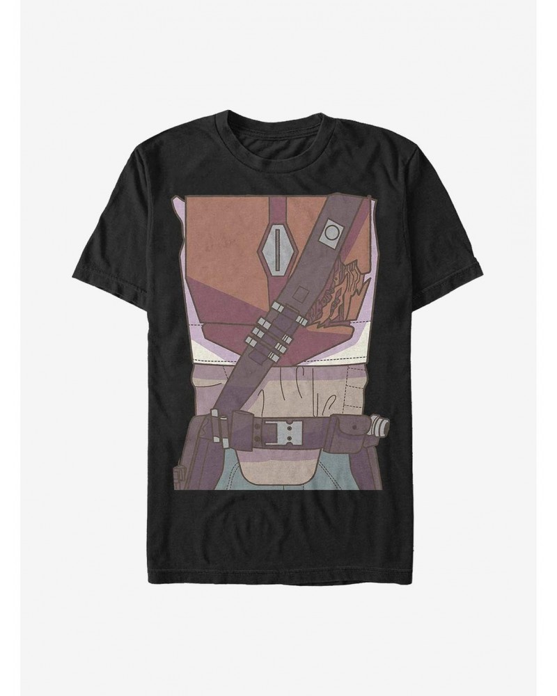 Star Wars The Mandalorian Drawn Costume T-Shirt $5.44 T-Shirts