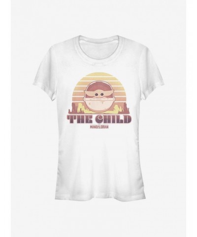 Star Wars The Mandalorian Sunset The Child Girls T-Shirt $7.44 T-Shirts