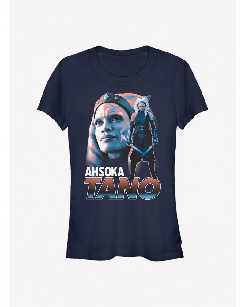 Star Wars The Mandalorian Ahsoka Tano Jedi Girls T-Shirt $6.31 T-Shirts