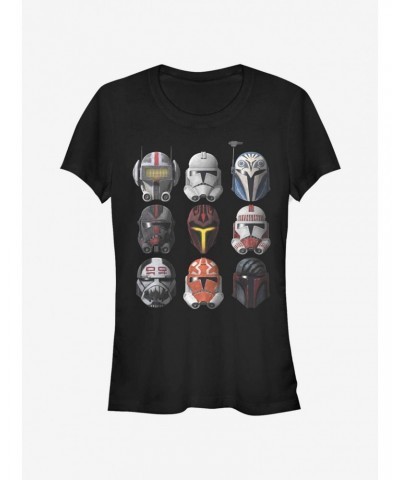 Star Wars The Clone Wars Clone Helmets Girls T-Shirt $6.15 T-Shirts