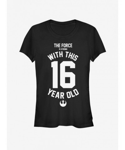 Star Wars Force Sensitive Sixteen Girls T-Shirt $6.31 T-Shirts