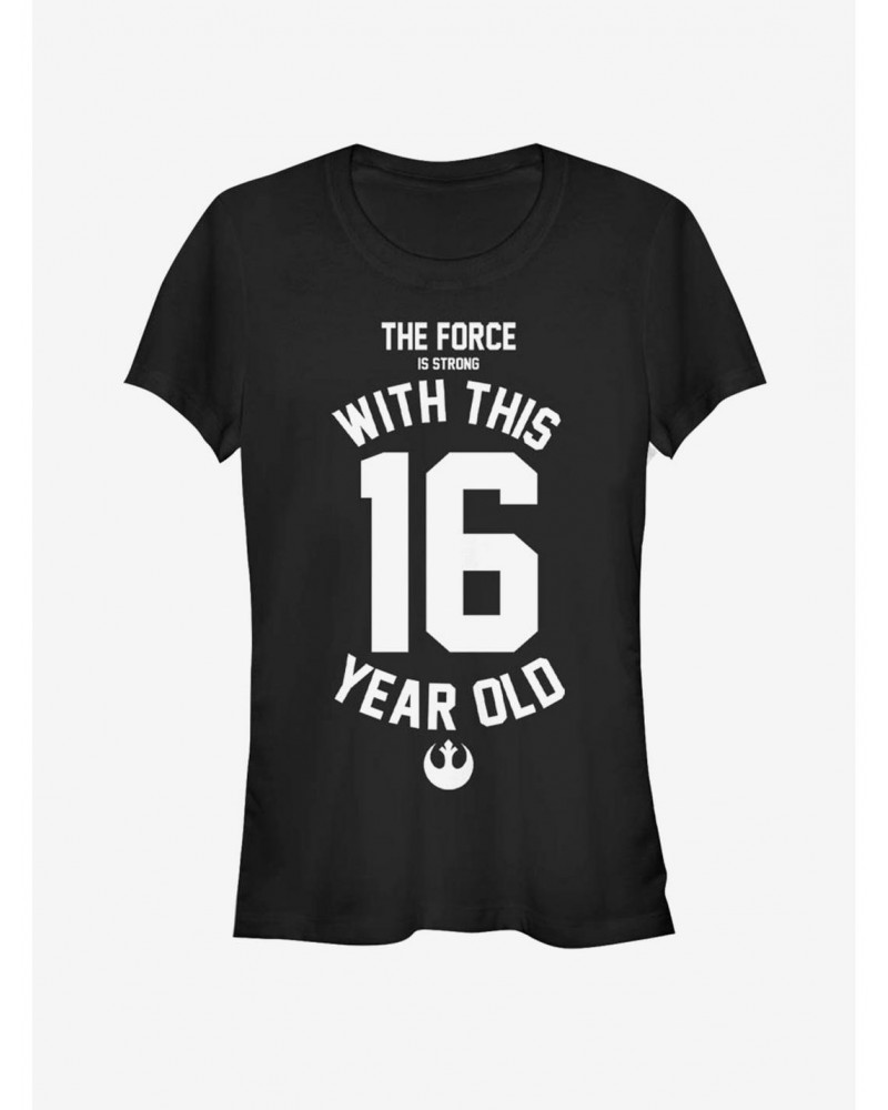 Star Wars Force Sensitive Sixteen Girls T-Shirt $6.31 T-Shirts