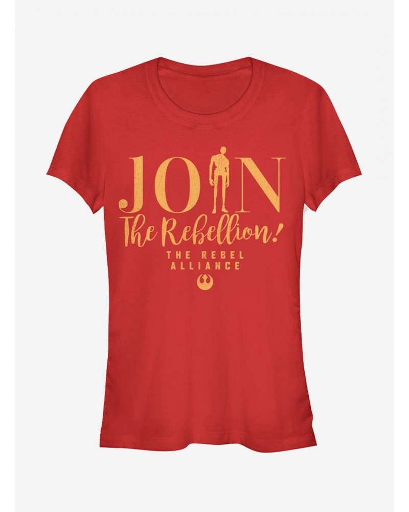 Star Wars K-2SO Join Rebellion Girls T-Shirt $7.44 T-Shirts