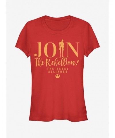 Star Wars K-2SO Join Rebellion Girls T-Shirt $7.44 T-Shirts