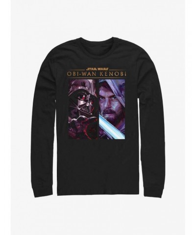 Star Wars Obi-Wan Kenobi Panels Long-SLeeve T-Shirt $8.69 T-Shirts