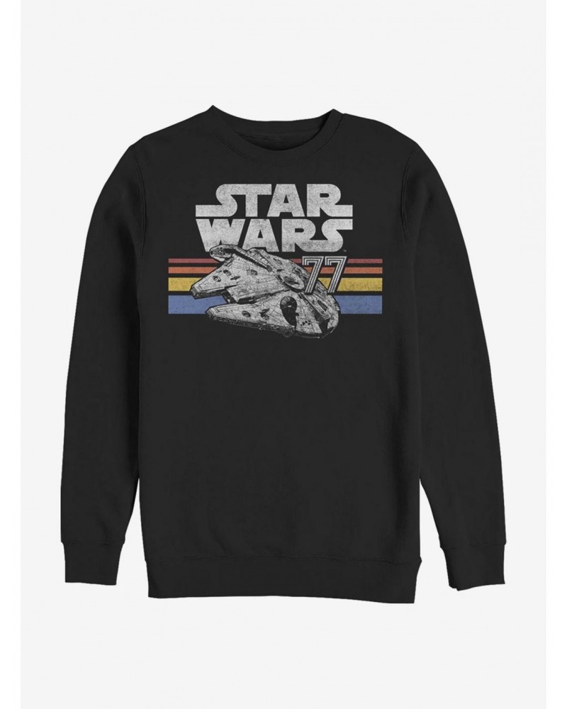 Star Wars Vintage Falcon Stripes Sweatshirt $14.76 Sweatshirts