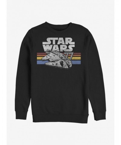 Star Wars Vintage Falcon Stripes Sweatshirt $14.76 Sweatshirts