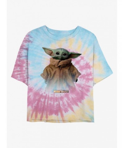 Star Wars The Mandalorian The Child Tie Dye Crop Girls T-Shirt $7.52 T-Shirts