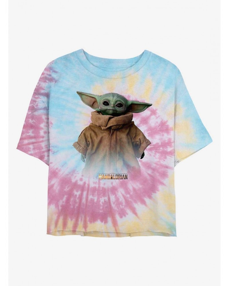 Star Wars The Mandalorian The Child Tie Dye Crop Girls T-Shirt $7.52 T-Shirts