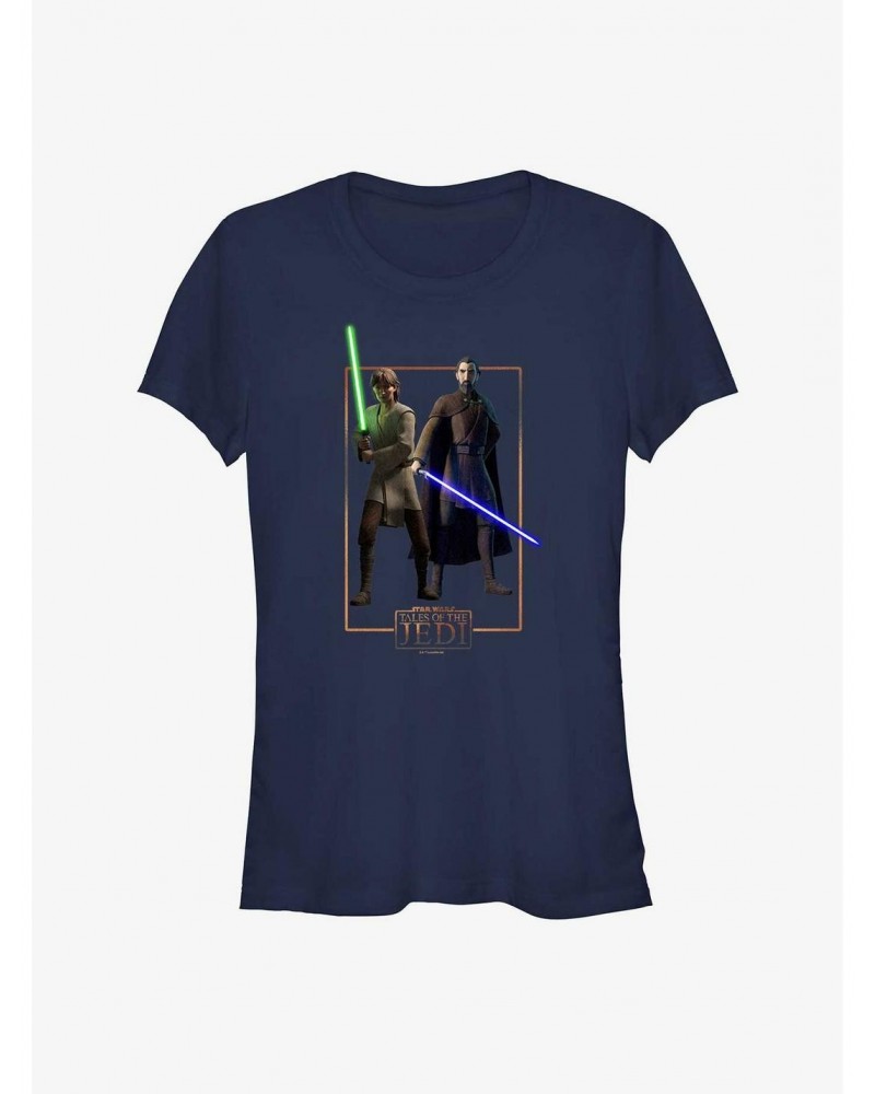 Star Wars: Tales of the Jedi Count Dooku and Qui-Gon Jinn Girls T-Shirt $6.47 T-Shirts