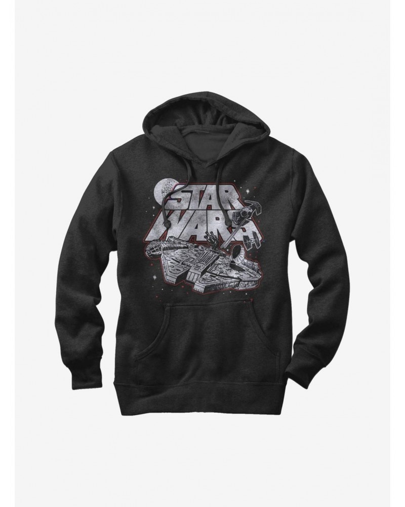 Star Wars Millennium Falcon TIE Advanced Hoodie $13.65 Hoodies