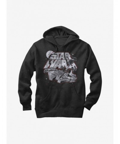 Star Wars Millennium Falcon TIE Advanced Hoodie $13.65 Hoodies