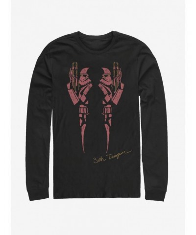 Star Wars Episode IX Rise of Skywalker Double Red Trooper Long-Sleeve T-Shirt $8.95 T-Shirts