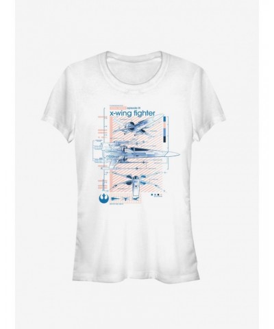 Star Wars Episode IX The Rise Of Skywalker Xwingers Ninety Girls T-Shirt $7.12 T-Shirts