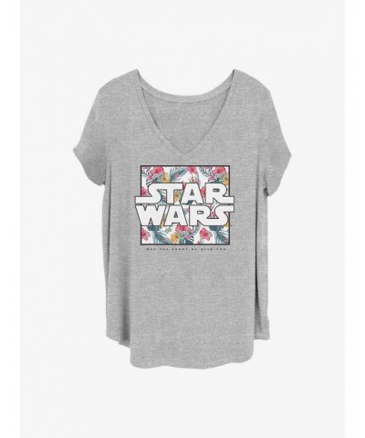 Star Wars Floral Box Girls T-Shirt Plus Size $8.79 T-Shirts