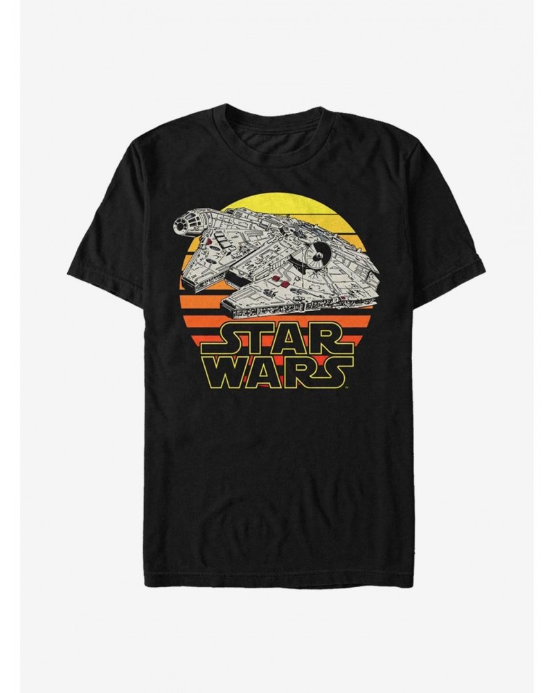 Star Wars Falcon Sunset T-Shirt $5.28 T-Shirts