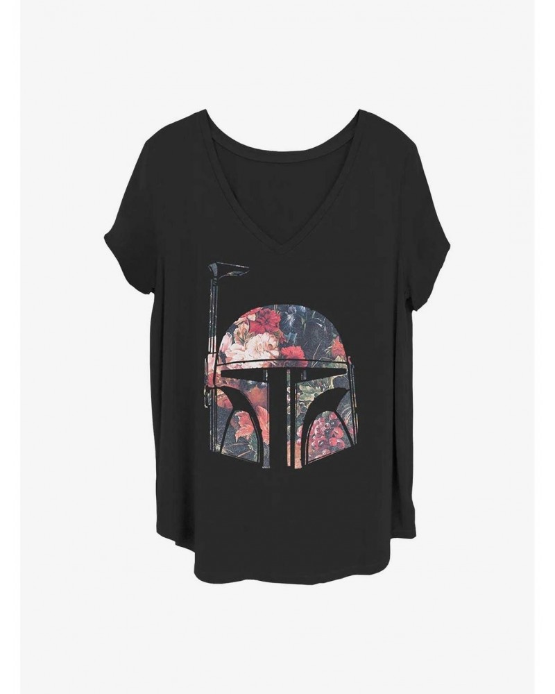 Star Wars Boba Floral Girls T-Shirt Plus Size $10.64 T-Shirts