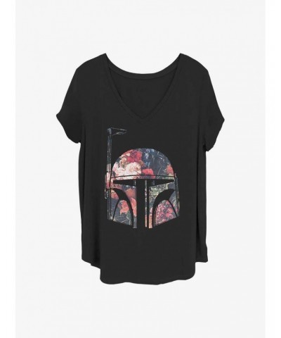 Star Wars Boba Floral Girls T-Shirt Plus Size $10.64 T-Shirts