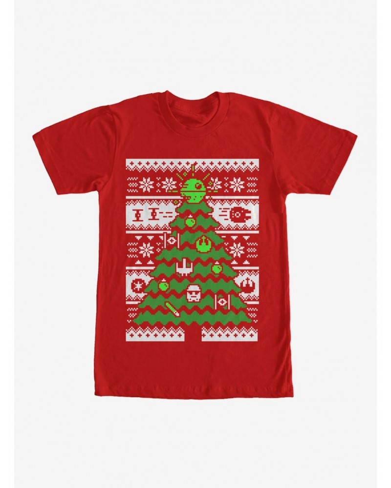 Star Wars Ugly Christmas Sweater Tree T-Shirt $4.66 T-Shirts