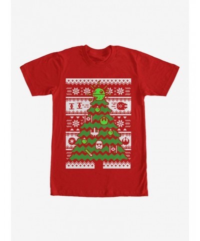 Star Wars Ugly Christmas Sweater Tree T-Shirt $4.66 T-Shirts