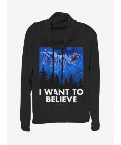 Star Wars Believe AT-AT Reindeer Vader Sleigh Girls T-Shirt $15.09 T-Shirts