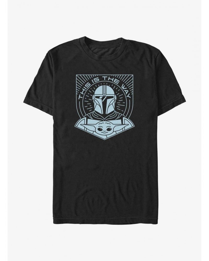 Star Wars The Mandalorian This Is The Way Line Art T-Shirt $7.45 T-Shirts