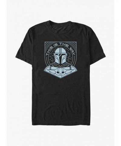 Star Wars The Mandalorian This Is The Way Line Art T-Shirt $7.45 T-Shirts