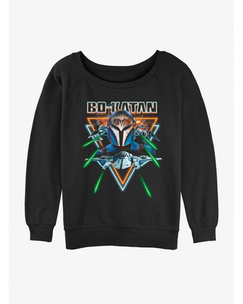 Star Wars The Mandalorian Bo-Katan Dogfight Slouchy Sweatshirt $12.69 Sweatshirts