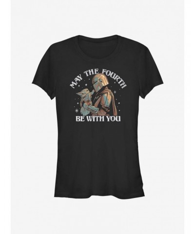 Star Wars The Mandalorian Fourth Be With You Girls T-Shirt $5.02 T-Shirts