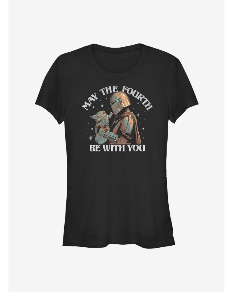 Star Wars The Mandalorian Fourth Be With You Girls T-Shirt $5.02 T-Shirts