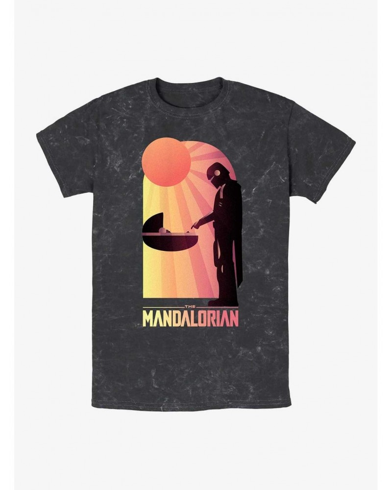 Star Wars The Mandalorian A Warm Meeting Mineral Wash T-Shirt $8.25 T-Shirts