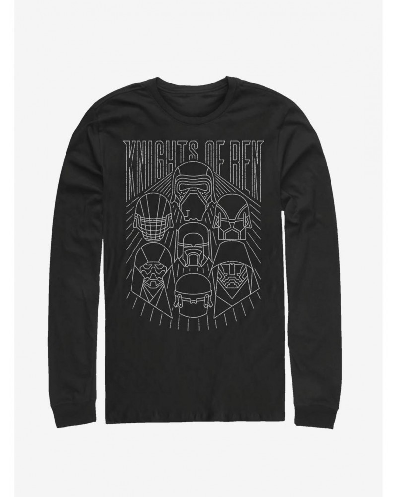 Star Wars Episode IX The Rise Of Skywalker Simple Outlines Long-Sleeve T-Shirt $11.05 T-Shirts