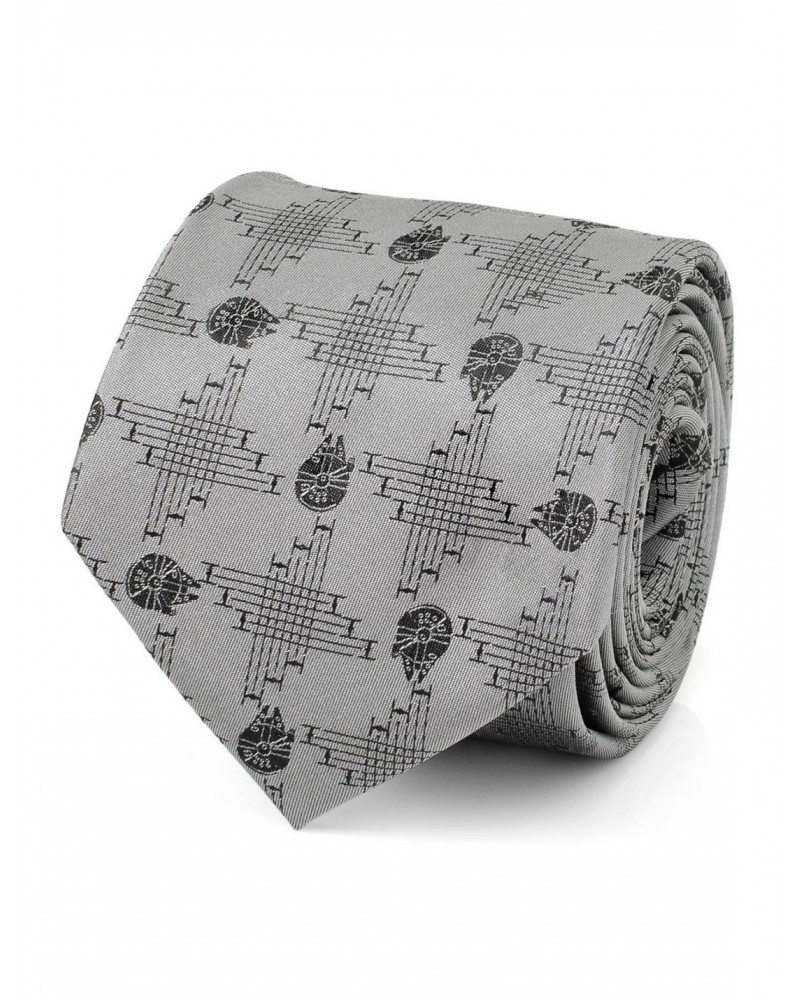 Star Wars Millennium Falcon Gray Men's Tie $14.00 Ties