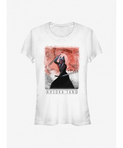 Star Wars The Mandalorian Ahsoka Tano Lightsaber Girls T-Shirt $7.28 T-Shirts