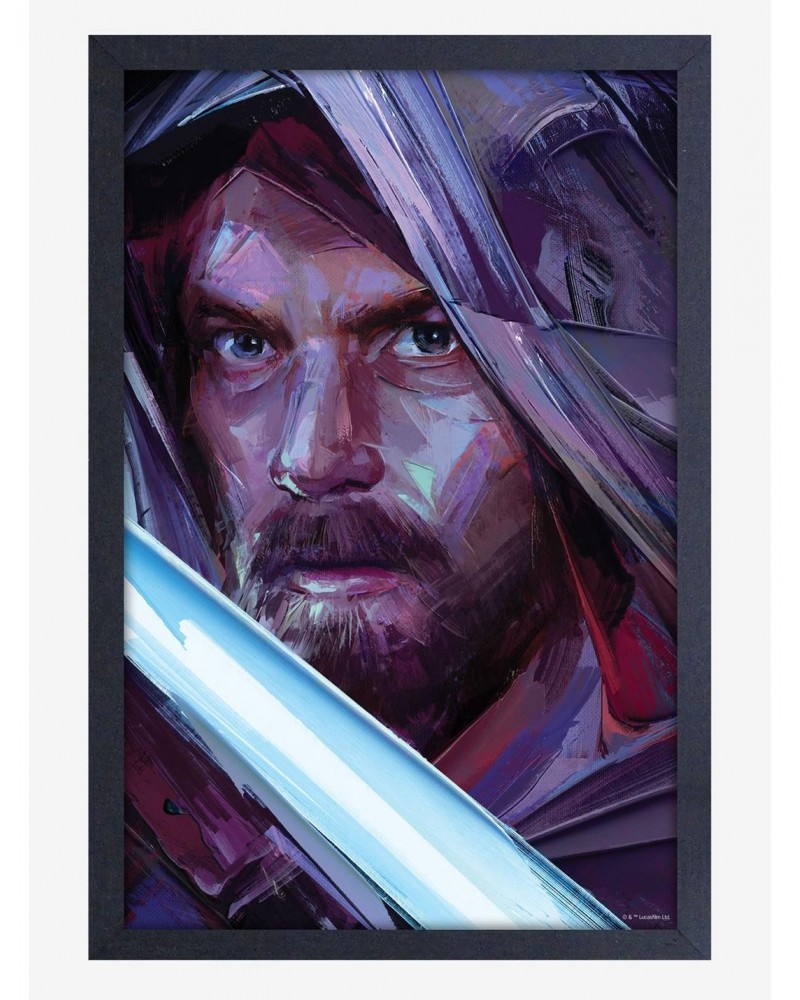 Star Wars Obi-Wan Brushed Framed Wood Wall Art $9.71 Merchandises