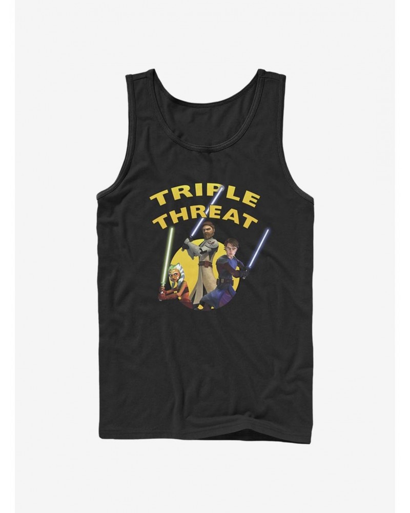 Star Wars The Clone Wars Triple Threat Tank Top $7.17 Tops