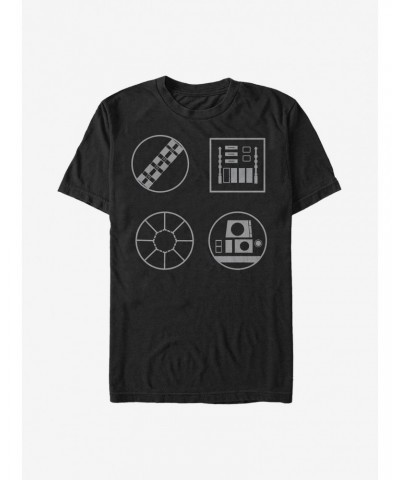 Star Wars Character Audio Front T-Shirt $7.30 T-Shirts