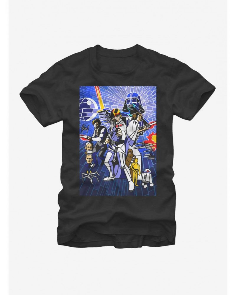 Star Wars Stained Glass Poster T-Shirt $6.52 T-Shirts