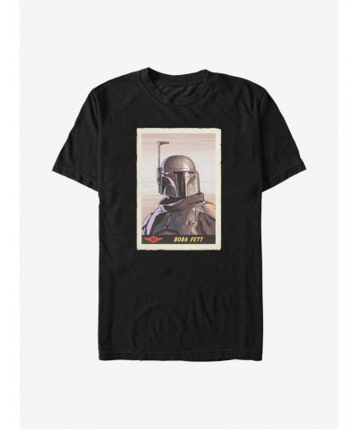 Star Wars The Mandalorian Boba Fett Card T-Shirt $7.77 T-Shirts