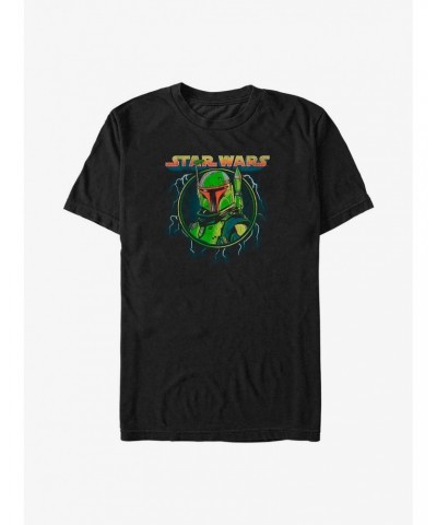 Star Wars The Mandalorian Boba Lightning Badge Big & Tall T-Shirt $7.18 T-Shirts