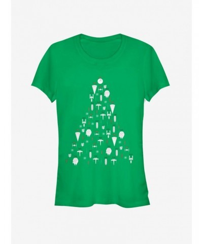 Star Wars Ornament Christmas Tree Girls T-Shirt $7.44 T-Shirts