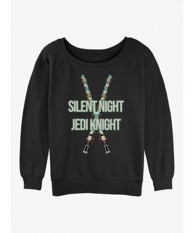 Star Wars Christmas Light Sabers Girls Slouchy Sweatshirt $13.58 Sweatshirts