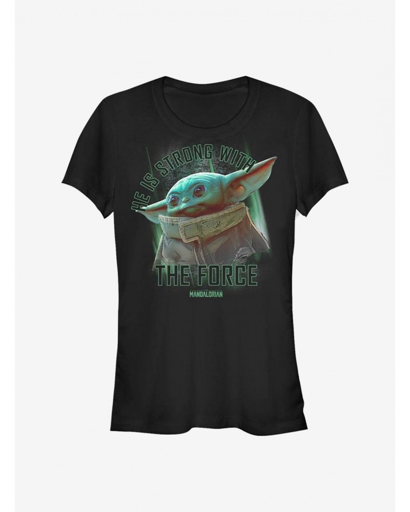 Star Wars The Mandalorian The Child Strong With The Force Girls T-Shirt $5.50 T-Shirts