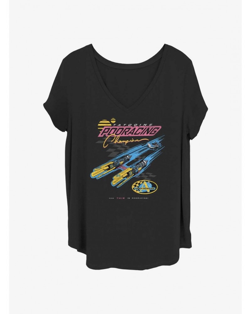 Star Wars Tatooine Pod Racing Champion Girls T-Shirt Plus Size $8.79 T-Shirts