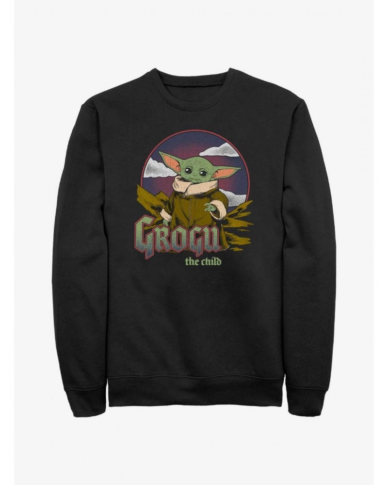 Star Wars The Mandalorian Grogu The Child Vintage Sweatshirt $13.58 Sweatshirts