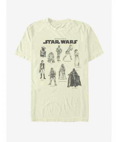 Star Wars Character Chart T-Shirt $7.45 T-Shirts